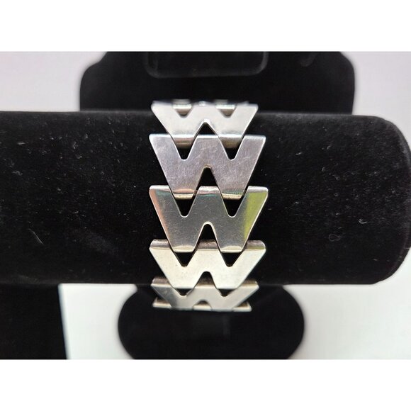 Vintage 925 Sterling Silver Link Bracelet Haglund Studio Sweden Safety Chain 52g - Picture 3 of 12